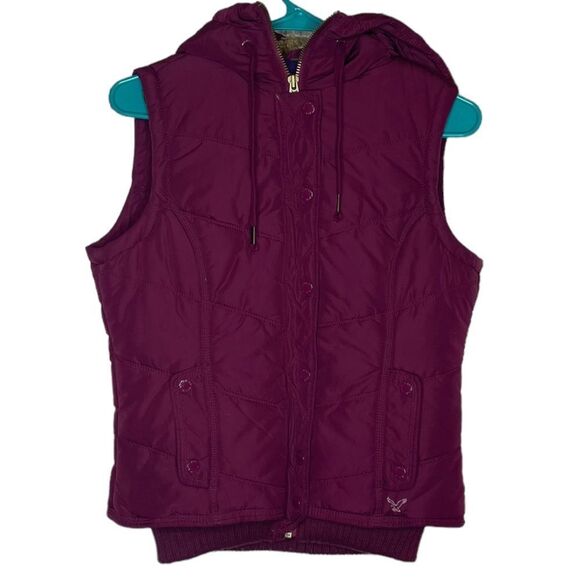 American Eagle Purple Quilted Vest size Small - Picture 1 of 4